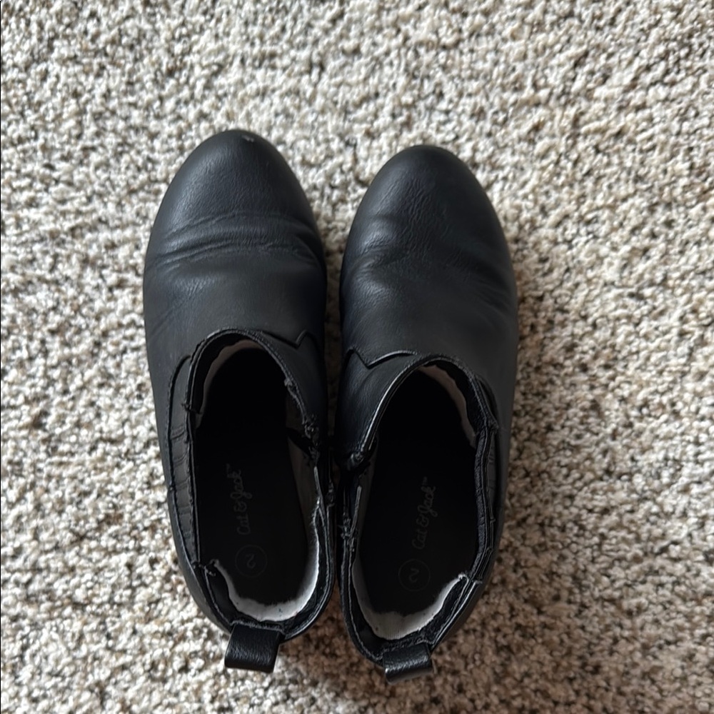 Cat & Jack Black Kids Boots